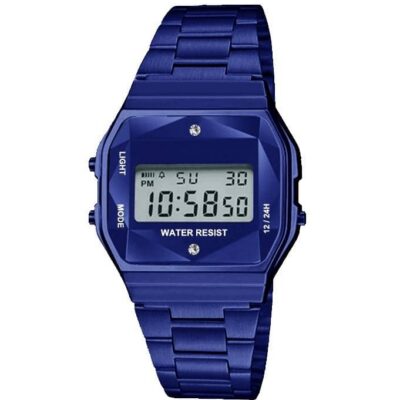 DACQA Retro Digital Watch – Navy Blue