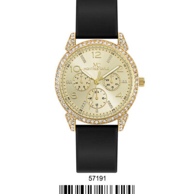 DACQA Silicone Band Watch – Black