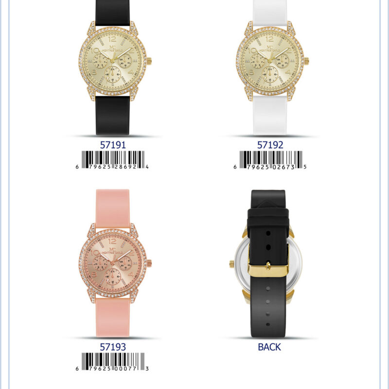 DACQA Silicone Band Watch – Black