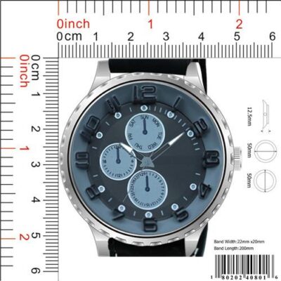 DACQA Silicone Band Watch – Black