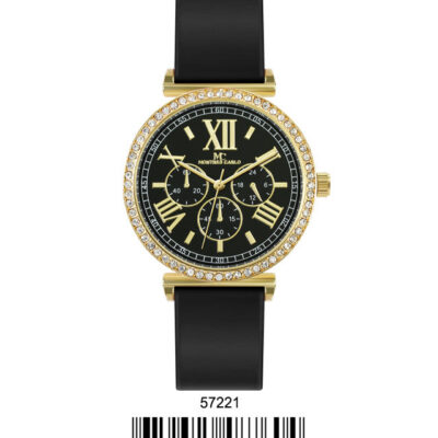 DACQA Silicone Band Watch – Black