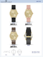 DACQA Silicone Band Watch – Black/Gold