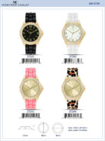 DACQA Silicone Band Watch – Black/Gold
