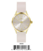 DACQA Silicone Band Watch – Gold/Beige