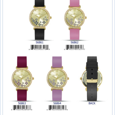 DACQA Silicone Band Watch – Gold/Black
