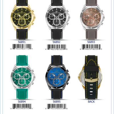 DACQA Silicone Band Watch – Gold/Black