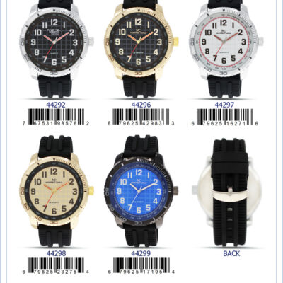 DACQA Silicone Band Watch – Gold/Black
