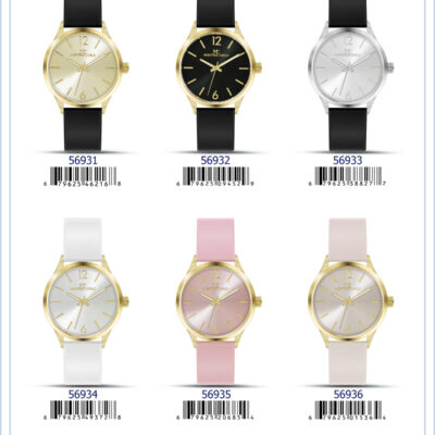 DACQA Silicone Band Watch – Gold/Black