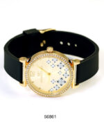 DACQA Silicone Band Watch – Gold/Black