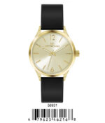DACQA Silicone Band Watch – Gold/Black