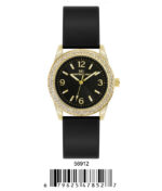DACQA Silicone Band Watch – Gold/Black