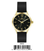 DACQA Silicone Band Watch – Gold/Black