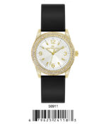 DACQA Silicone Band Watch – Gold/Black/Silver