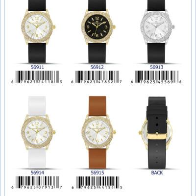 DACQA Silicone Band Watch – Gold/Black/Silver