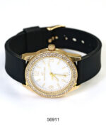 DACQA Silicone Band Watch – Gold/Black/Silver