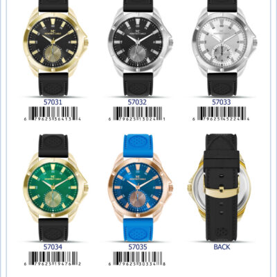 DACQA Silicone Band Watch – Gold/Green/Black