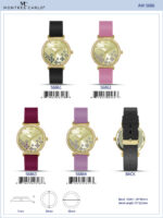 DACQA Silicone Band Watch – Gold/Pink