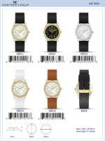 DACQA Silicone Band Watch – Gold/White