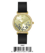 DACQA Silicone Band Watch – Gold/Wine