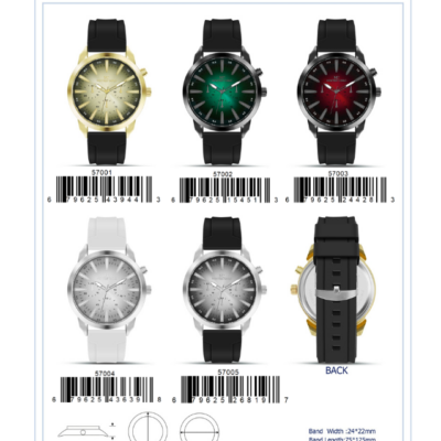DACQA Silicone Band Watch – Green/Black