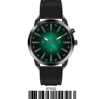 DACQA Silicone Band Watch – Green/Black