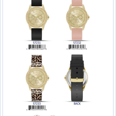 DACQA Silicone Band Watch – Leopard/Gold