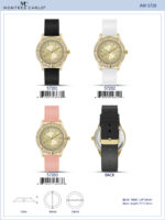 DACQA Silicone Band Watch – Pink/Gold