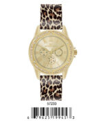 DACQA Silicone Band Watch – Pink/Gold