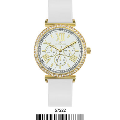 DACQA Silicone Band Watch – White