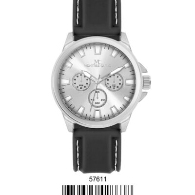 DACQA Sports Watch With PU Band – Silver