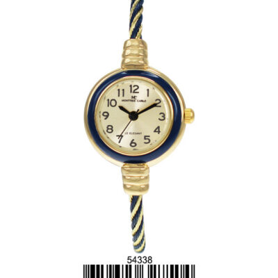 DACQA Wired Bangle Watch – Gold/Blue