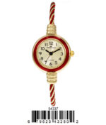 DACQA Wired Bangle Watch – Gold/Red