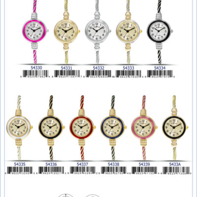 DACQA Wired Bangle Watch – Gold/Red