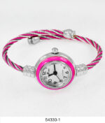 DACQA Wired Bangle Watch – Gold/Red