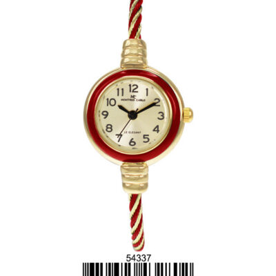DACQA Wired Bangle Watch – Gold/Red