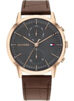 Tommy Hilfiger Men's 44mm Ss Ip Rose Gold Watch (1710435)