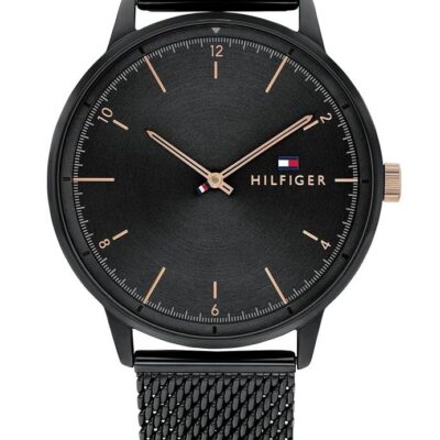 Tommy Hilfiger Men's 43mm Ss Ip Black Watch (1791845)