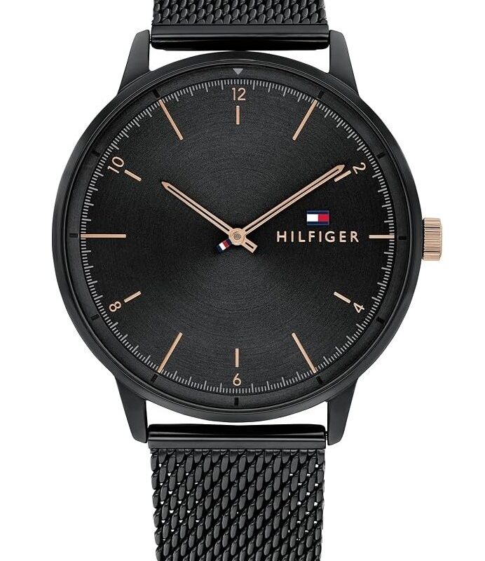 Tommy Hilfiger Men's 43mm Ss Ip Black Watch (1791845)
