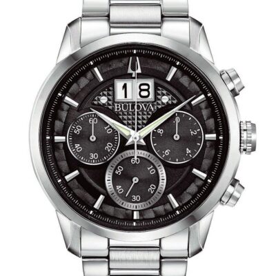 Bulova Unisex Chronograph 38mm Stainless Steel Watch (96B319)