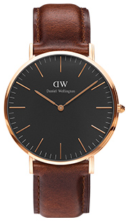 Daniel Wellington Classic Oxford DW00100015 Unisex 40mm Quartz Watch - White Dial, Striped NATO-Style Fabric Strap, Steel Case
