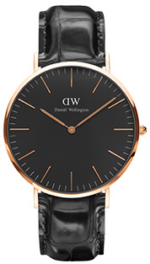 Daniel Wellington Classic Cambridge DW00100017 Unisex 40mm Quartz Watch - Eggshell White Dial, Blue Red White NATO Strap