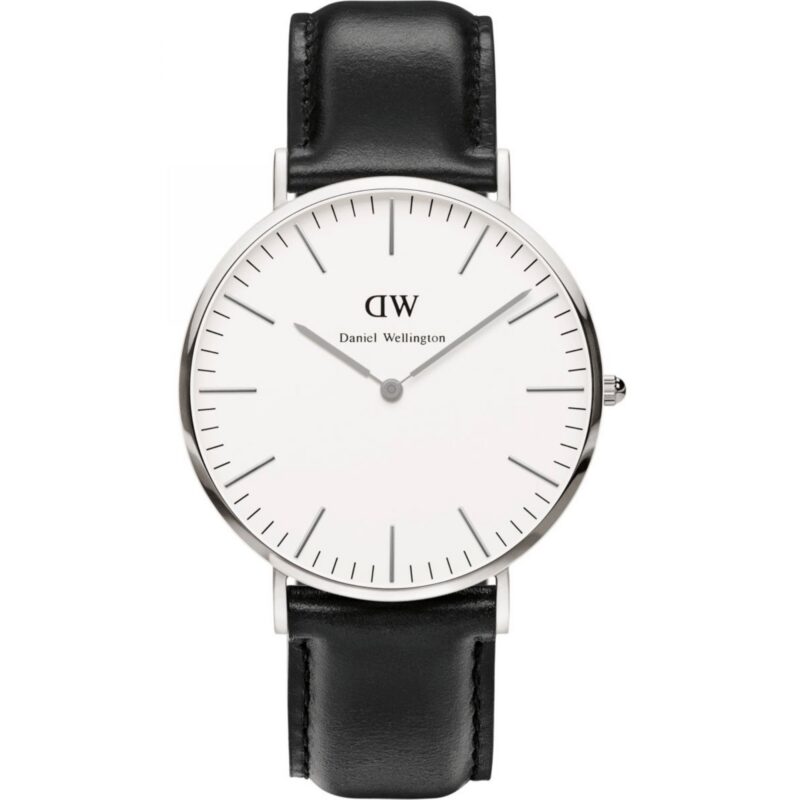DW00100020 Daniel Wellington Classic Sheffield DW00100020 Unisex 40mm Quartz Watch - Eggshell White Dial, Black Leather Strap