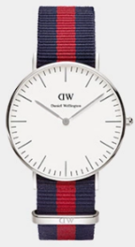 Daniel Wellington Classic Oxford DW00100029 Women's 36mm Rose Gold Watch - White Dial, NATO-Style Nylon Strap