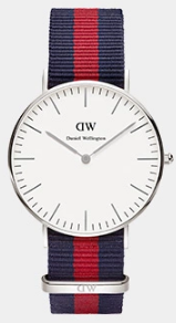 Daniel Wellington Classic Oxford DW00100029 Women's 36mm Rose Gold Watch - White Dial, NATO-Style Nylon Strap