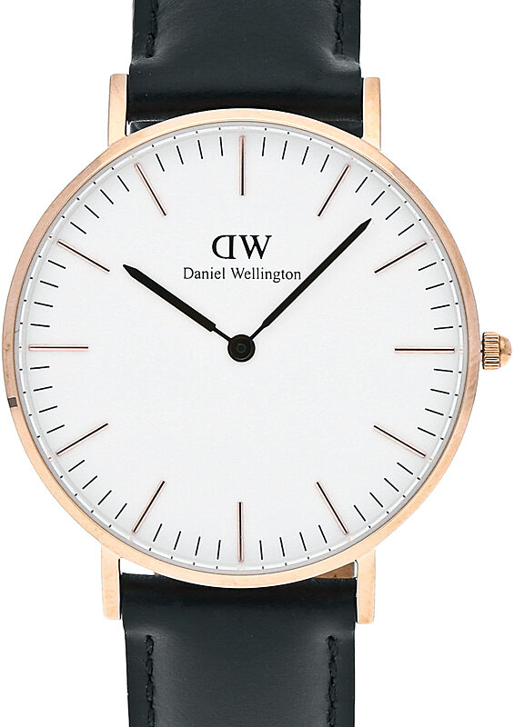 DW00100036 Daniel Wellington Classic Sheffield DW00100036 Women's 36mm Time-Only Quartz Watch - White Dial, Black Leather Strap