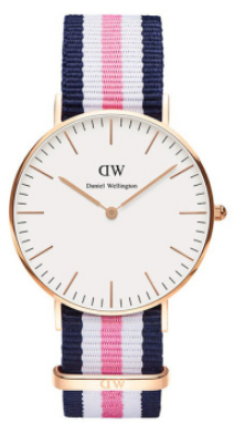 Daniel Wellington Classic Reading DW00100058 Women's 36mm Quartz Watch - Eggshell White Dial, Black Crocodile-Grain Leather Strap