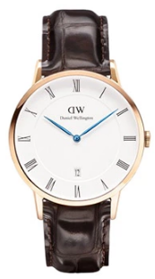 Daniel Wellington Dapper 38 Bristol DW00100090 Unisex 38mm Quartz Watch - White Dial, Brown Leather Strap