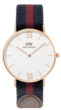 Daniel Wellington Dapper 34 St Mawes DW00100095 Women's 34mm Quartz Watch - White Dial, Silver Case, Leather Strap