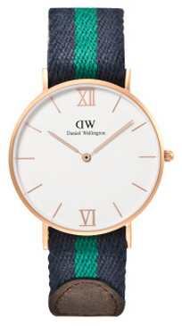 Daniel Wellington Dapper Bristol DW00100098 Women's 34mm Slim Quartz Date Watch - Eggshell White Dial, Brown Leather Strap