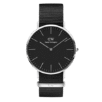 Daniel Wellington Classic Cornwall DW00100149 Unisex 40mm Quartz Watch - Black Dial, Black NATO Fabric Strap